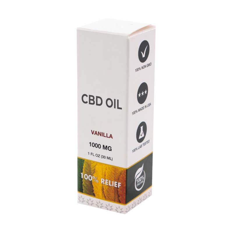CBD Vanilla Oil Boxes Packaging